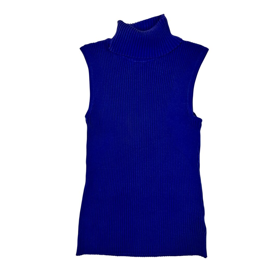 VTG Kasper Silk Cotton Top Blue Women’s Large Dopamine Dressing Longline Y2K 90s - Picture 2 of 11